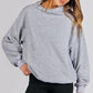 💖New arrival-50% OFF💖Women's Mock Neck Long Sleeve Pullover Sweatshirt