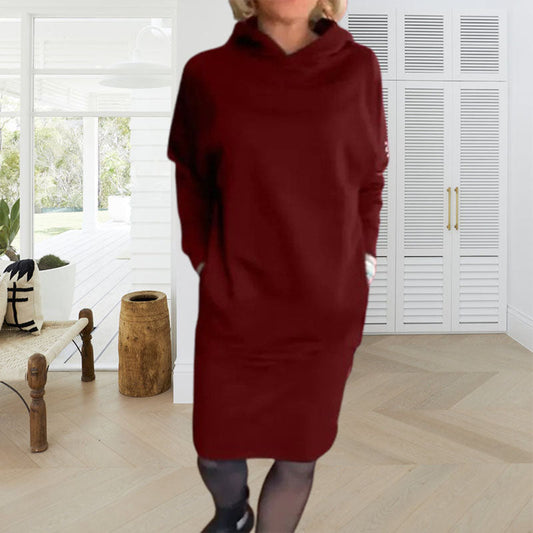 💖Limited Sale 50% OFF💖Women's Fleece-Lined Hoodie Dress with Pockets