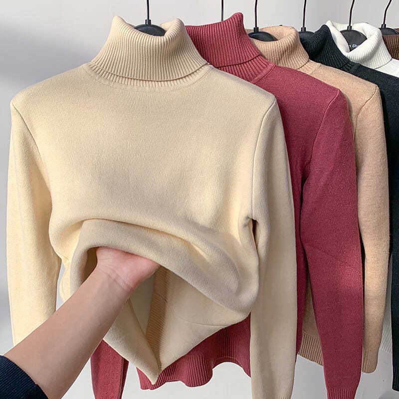 💖Limited Sale 50% OFF💖Winter fleece thick knitted bottoming shirt