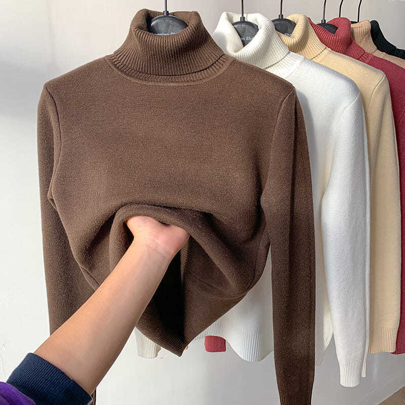 💖Limited Sale 50% OFF💖Winter fleece thick knitted bottoming shirt