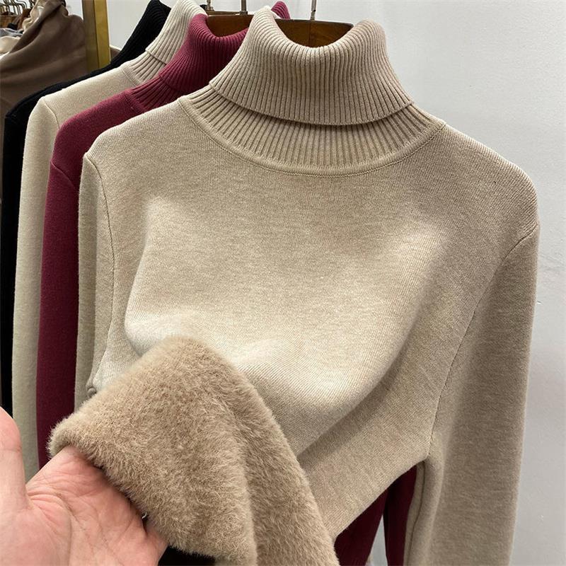 💖Limited Sale 50% OFF💖Winter fleece thick knitted bottoming shirt