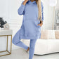 💖Limited Sale 50% OFF💖Women's Fashion Solid Color Hoodie And Lined Leggings Two-Piece Set