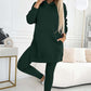💖Limited Sale 50% OFF💖Women's Fashion Solid Color Hoodie And Lined Leggings Two-Piece Set