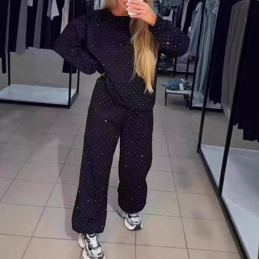 💖Limited Sale 50% OFF💖Women’s Round-neck Casual Sports Sweatshirt and Jogger Pants (2-piece Set)