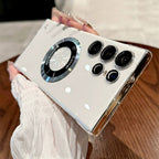 Ultradünne transparente Handyhülle mit magnetischem Ring für Samsung