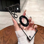 Ultradünne transparente Handyhülle mit magnetischem Ring für Samsung