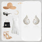 Elegant Simulated Pearl and Rhinestone Stud Earrings