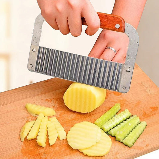 Stainless Steel Wavy Crinkle Potato Cutter