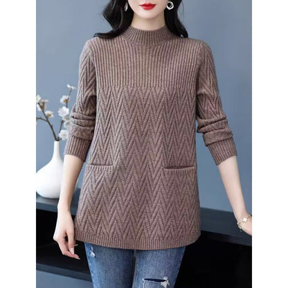 🔥Winter Discount-50% OFF🔥- Women's Mid-Length Half Turtleneck Sweater