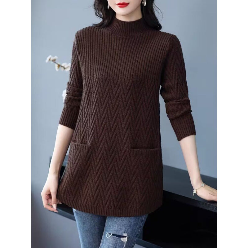🔥Winter Discount-50% OFF🔥- Women's Mid-Length Half Turtleneck Sweater