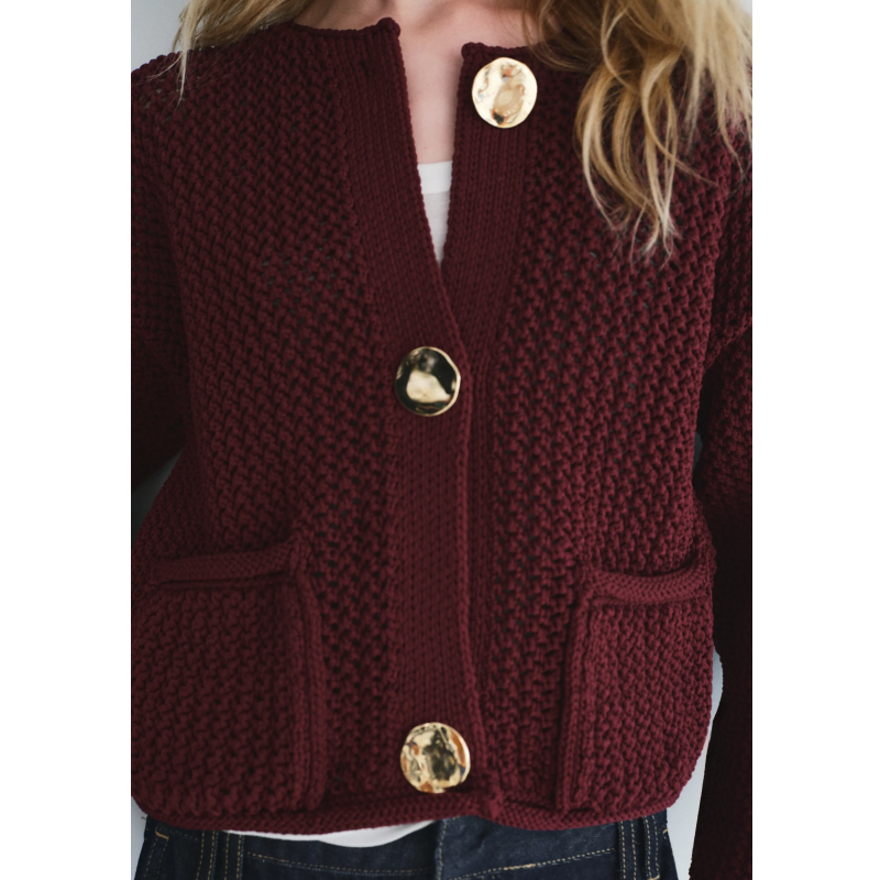 💖Limited Sale 50% OFF💖Women's Fashion Cut-Out Knitted Cardigan