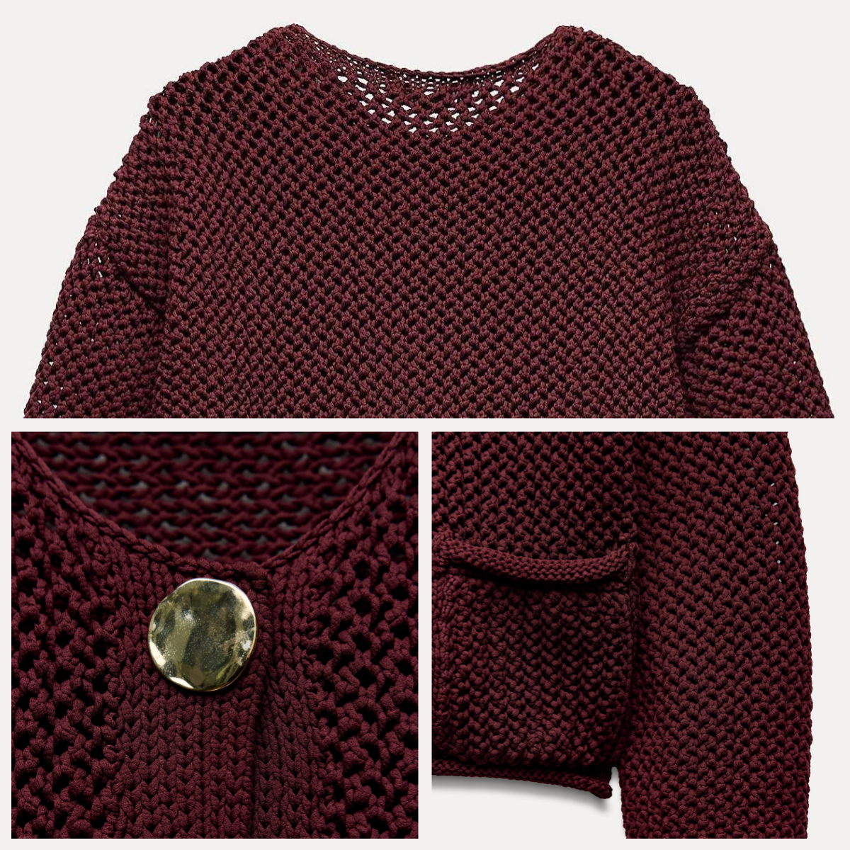 💖Limited Sale 50% OFF💖Women's Fashion Cut-Out Knitted Cardigan