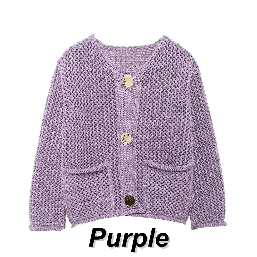 💖Limited Sale 50% OFF💖Women's Fashion Cut-Out Knitted Cardigan