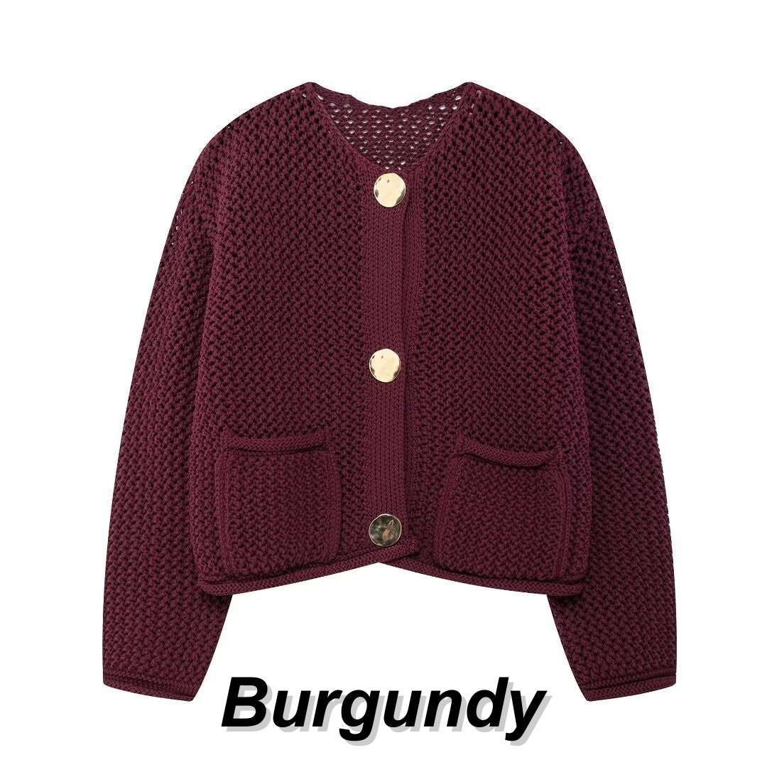 💖Limited Sale 50% OFF💖Women's Fashion Cut-Out Knitted Cardigan