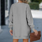 💖Limited Sale 50% OFF💖Long Sleeve Pullover Zipper Slit Casual Sweatshirt Dress
