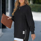 💖Limited Sale 50% OFF💖Long Sleeve Pullover Zipper Slit Casual Sweatshirt Dress
