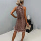 💖Limited Sale 50% OFF💖Women's Elegant Sequin Halter Dress with Feather Hem