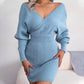 🎀Limited Sale 50% OFF🎀Sexy Knit Mini Dress with Batwing Long Sleeves