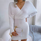🎀Limited Sale 50% OFF🎀Sexy Knit Mini Dress with Batwing Long Sleeves