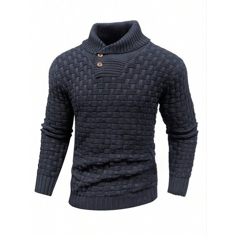 💜🔥Kostenloser Versand💜Herren Pullover mit strukturiertem Stehkragen