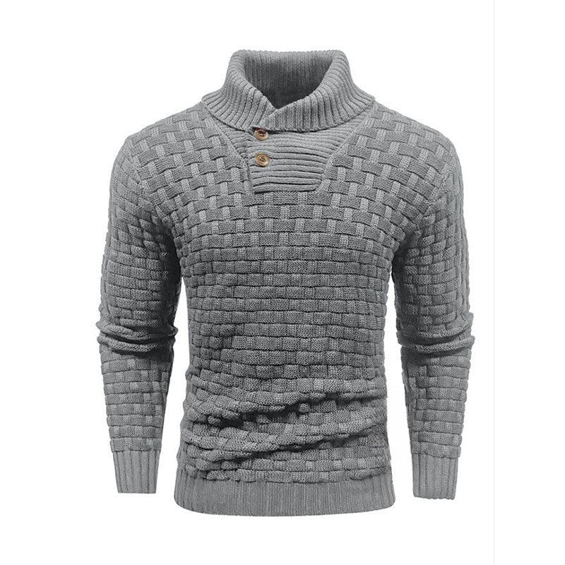 💜🔥Kostenloser Versand💜Herren Pullover mit strukturiertem Stehkragen