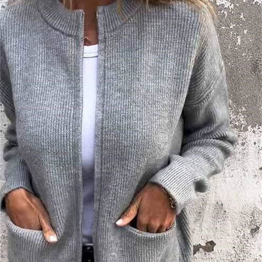 💖Limited Sale 50% OFF💖Women's Cozy Zipper Knitted Jacket