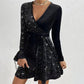 💖Limited Sale 50% OFF💖V-neck hip-waisted skirt, sequins sparkling, bloom unique charm.