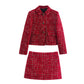 💖Limited Sale 50% OFF💖Warm Plaid Blazer and High-Waisted Skort 2 PCS Set