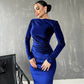 💖Limited Sale 50% OFF💖Women's Fashion Solid Color Long Sleeve Slim Fit Dress