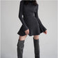 💖Limited Sale 50% OFF💖Women’s Ribbed Knit A-Line Mini Dress