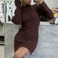 💖Limited Sale 50% OFF💖Women’s Ribbed Knit A-Line Mini Dress