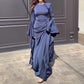 🔥2025 New Arrival Pre-Sale🍃Elegant Flared Long Sleeve Maxi Dress