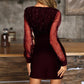 💖Limited Sale 50% OFF💖Women’s Mesh Sequin Long Sleeve Bodycon Dress