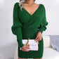 💖Limited Sale 50% OFF💖Sexy Knit Mini Dress with Batwing Long Sleeves