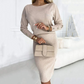💖Limited Sale 50% OFF💖Women’s Ribbed Knit Top ＆ Skirt Two-Piece Set
