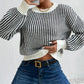 💖Limited Time Holiday Sale 50% off💖Women's Knit Ribbed Pullover Round Neck Sweater