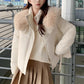 💖Limited Sale 50% OFF💖 Women's Warm Full-Zip Short Jacket with Puffy Collar