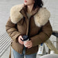💖Limited Sale 50% OFF💖 Women's Warm Full-Zip Short Jacket with Puffy Collar