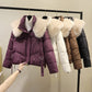 💖Limited Sale 50% OFF💖 Women's Warm Full-Zip Short Jacket with Puffy Collar