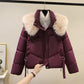 💖Limited Sale 50% OFF💖 Women's Warm Full-Zip Short Jacket with Puffy Collar