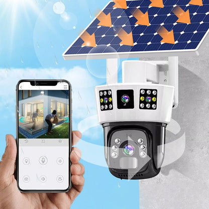 🔥Limited Time 50% Off 🔥360° Smart Solar Surveillance Camera with Three-screen Monitoring【✈️free shipping 】