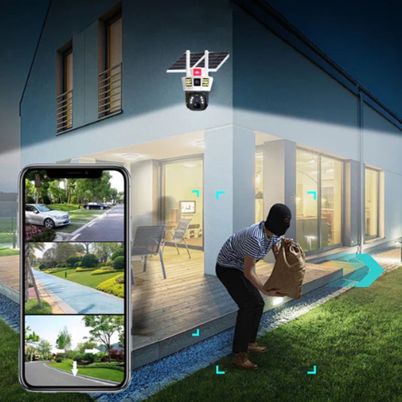 🔥Limited Time 50% Off 🔥360° Smart Solar Surveillance Camera with Three-screen Monitoring【✈️free shipping 】