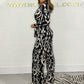 💖Limited Sale 50% OFF💖V-Neck Long Sleeve Leopard Zebra Jumpsuit