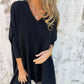 💖Limited Sale 50% OFF💖 Women's Long Sleeve Knitted V-Neck Loose Long Top