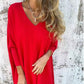 💖Limited Sale 50% OFF💖 Women's Long Sleeve Knitted V-Neck Loose Long Top