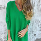 💖Limited Sale 50% OFF💖 Women's Long Sleeve Knitted V-Neck Loose Long Top