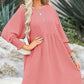 💖Limited Sale 50% OFF💖Round Neck Dress with 3/4 Sleeves