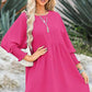 💖Limited Sale 50% OFF💖Round Neck Dress with 3/4 Sleeves