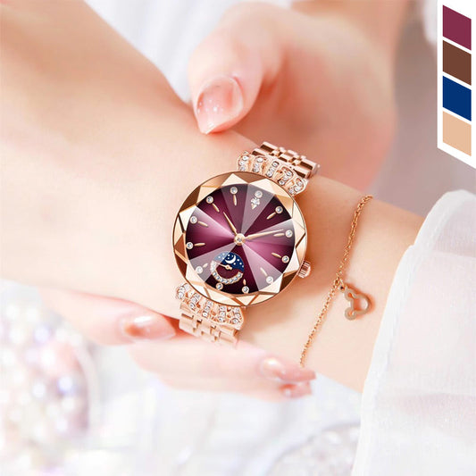 🎀Limited Sale 50% OFF🎀Fashionable Diamond Moon Star Watch for Women