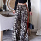 💖Limited Sale 50% OFF💖Women's Leopard Print Patchwork Wide Leg Pants